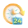 icon colored 3d clock 24 512