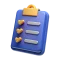icon colored 3d list check ok