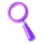 icon colored 3d magnifier violet 512