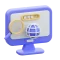 icon colored 3d monitor display globe magnifier