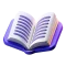 icon colored 3d open book violet