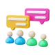 icon colored 3d talk comments users 512