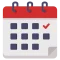 icon colored calendar red usa