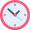 icon colored clock red usa