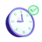 icon colored clock time check circle