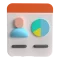 icon colored diagram user document