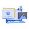 icon colored media notebook image video play