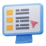 icon colored monitor cursor 3d icon colored monitor cursor 3d